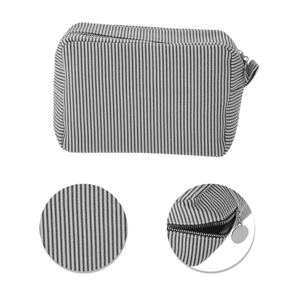 Large Striped Pattern Makeup Bag 1Pc - Image 5