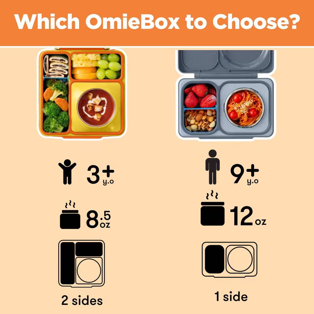 OMIEBox Insulated Bento Lunch Box with Leakproof Thermos Food Jar 3 Compartments - Image 69