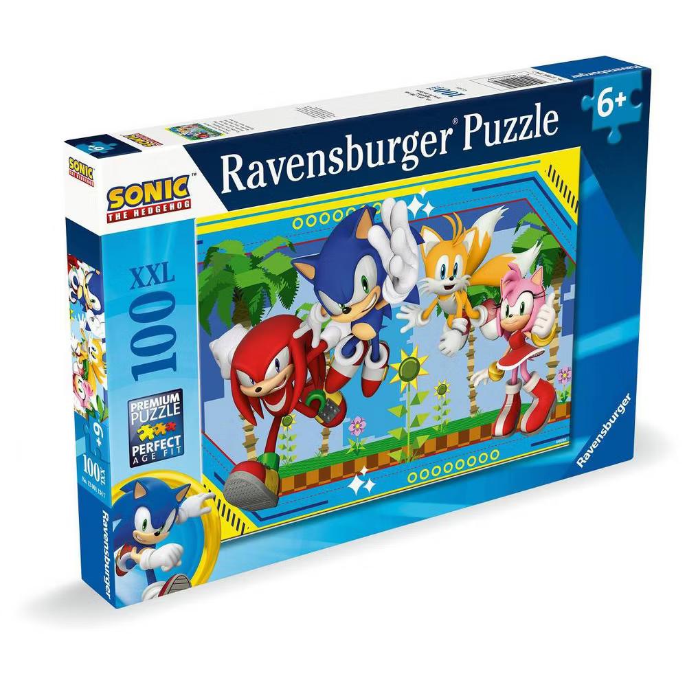 Sonic The Hedgehog XXL Jigsaw Puzzle - 100pc: Creative Thinking, Cardboard, Kids Pop Culture