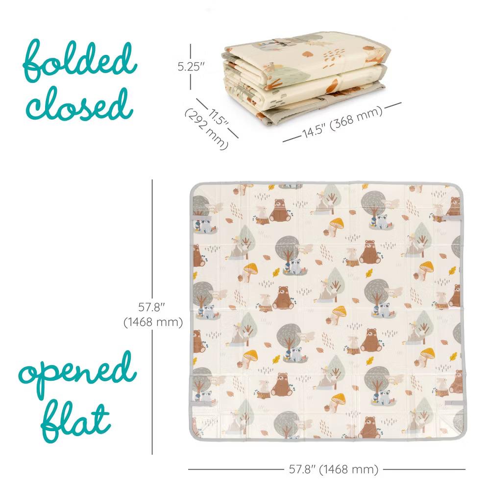 Infantino Foldable Soft Foam Playmat - Woodland - Image 7
