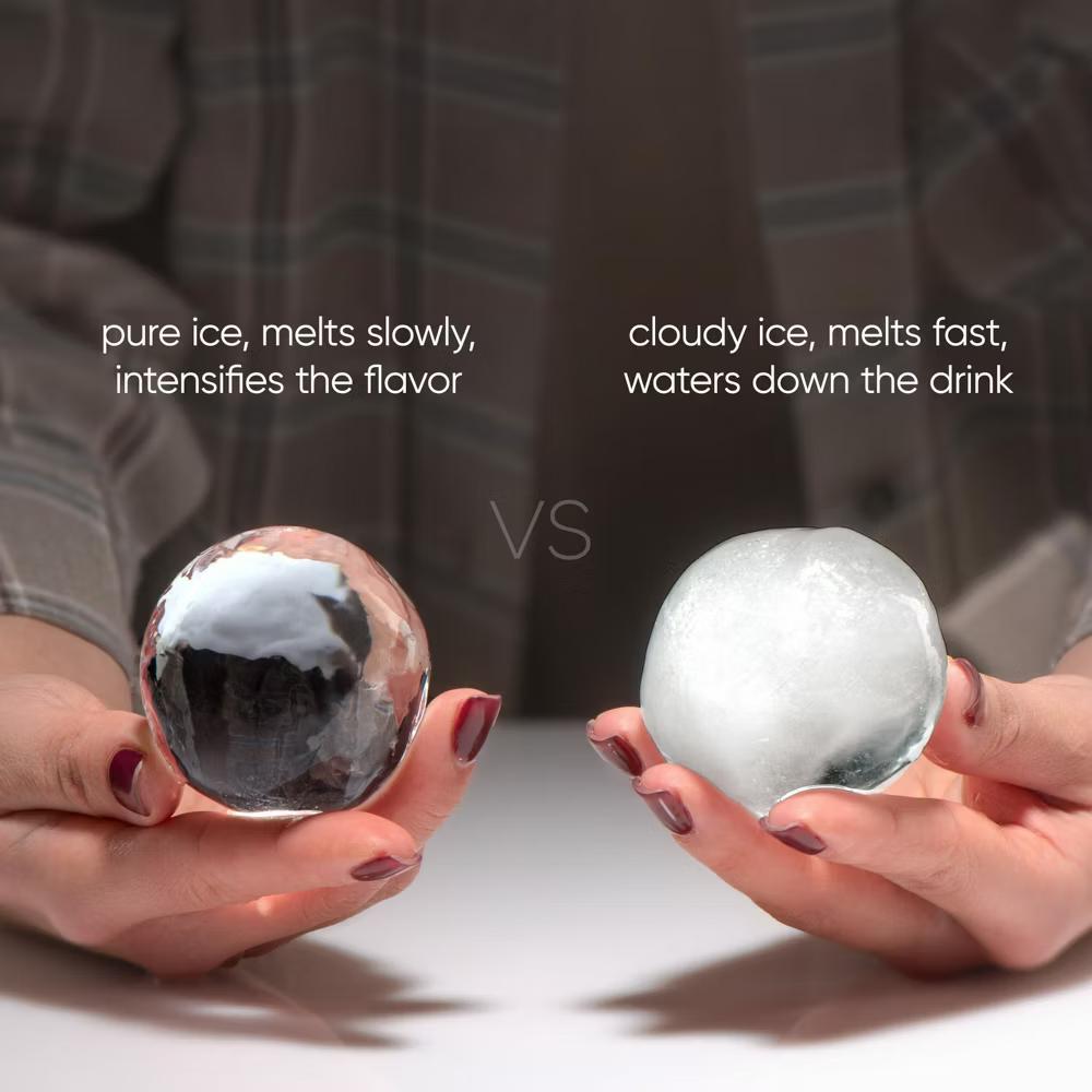 LEMONSODA Round Crystal Clear Ice-Cube Maker Mold - 2 Easy Spherical Ice - Image 3