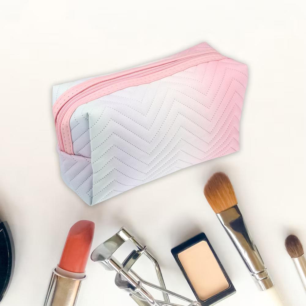 Travel Makeup Bag Portable Toiletry Bag Small Cosmetic Organizer Gradient - Image 12