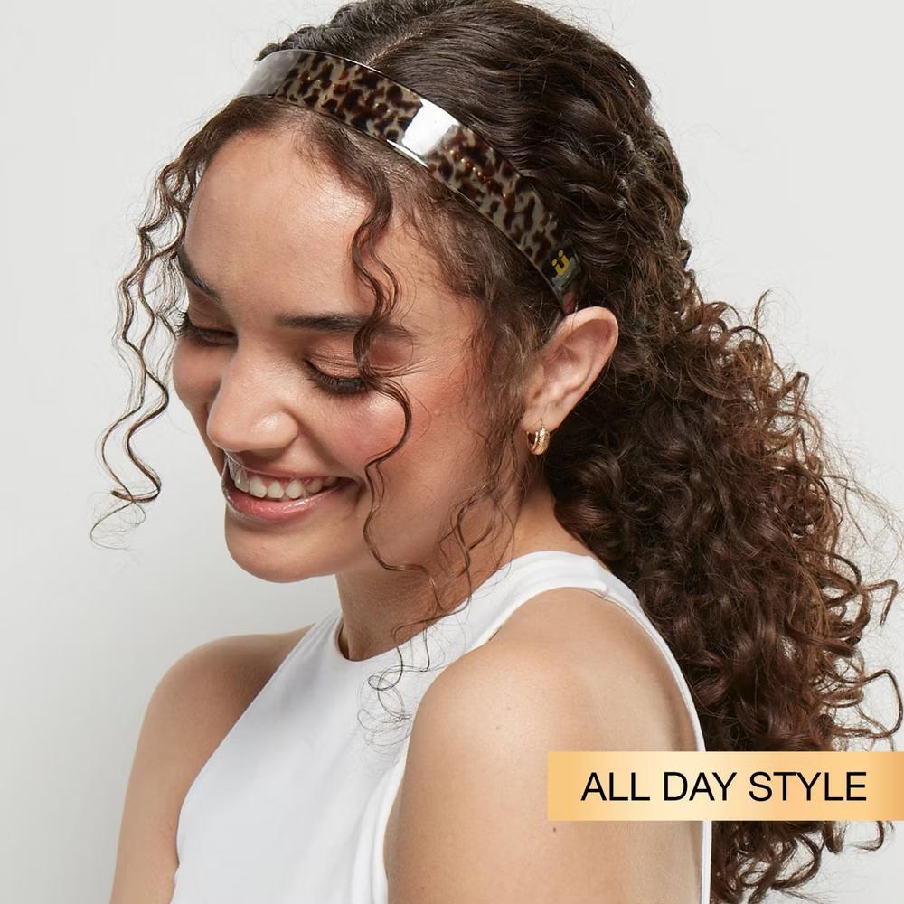 Classic Headbands - Black/Tortoise - 1-inch - All Hair - 2pcs - Image 4
