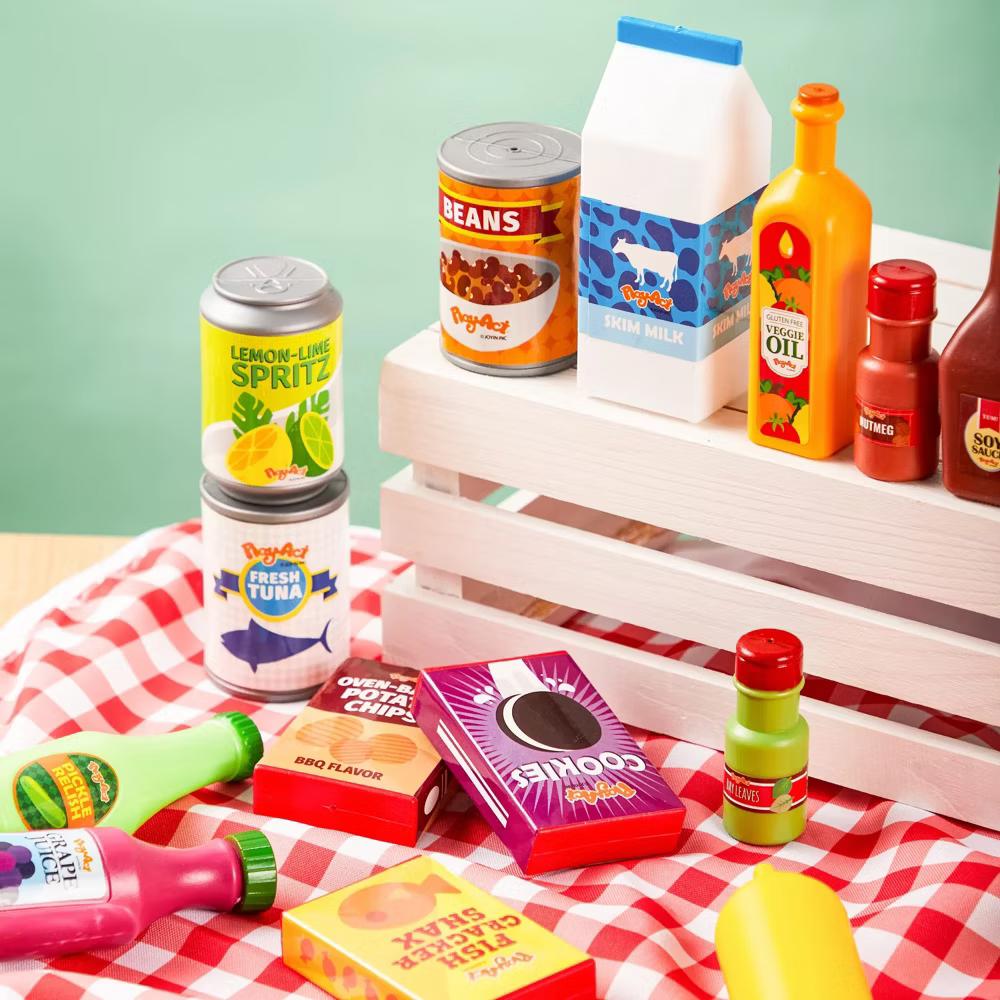 30 Pcs Play Food Grocery Cans, Party Play Set, Play Kitchen Accessories, Gifts & Indoor Toys for Kids Toddlers 3 4 5 6 Years Old - Image 6