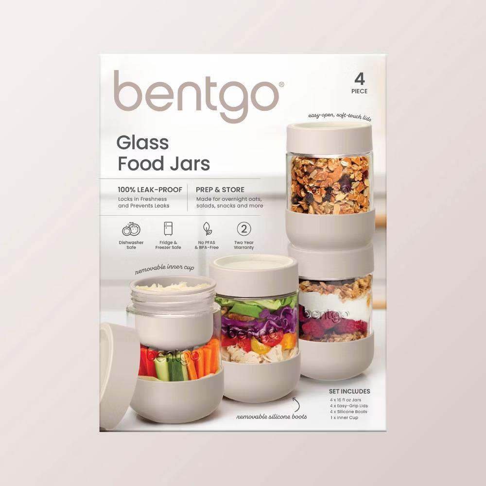 4pk 16 fl oz Leak-Proof Glass Food Jars Boots and Inner Cup - Image 13