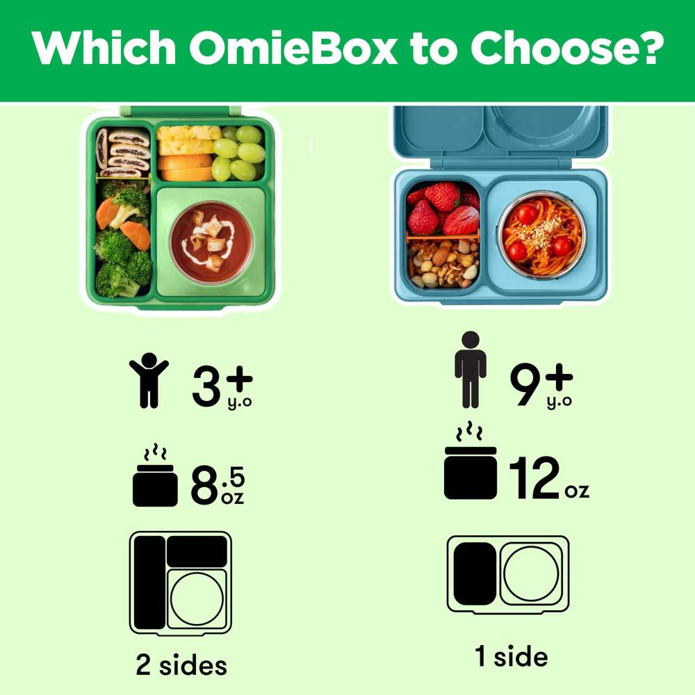 OMIEBox Insulated Bento Lunch Box with Leakproof Thermos Food Jar 3 Compartments - Image 26