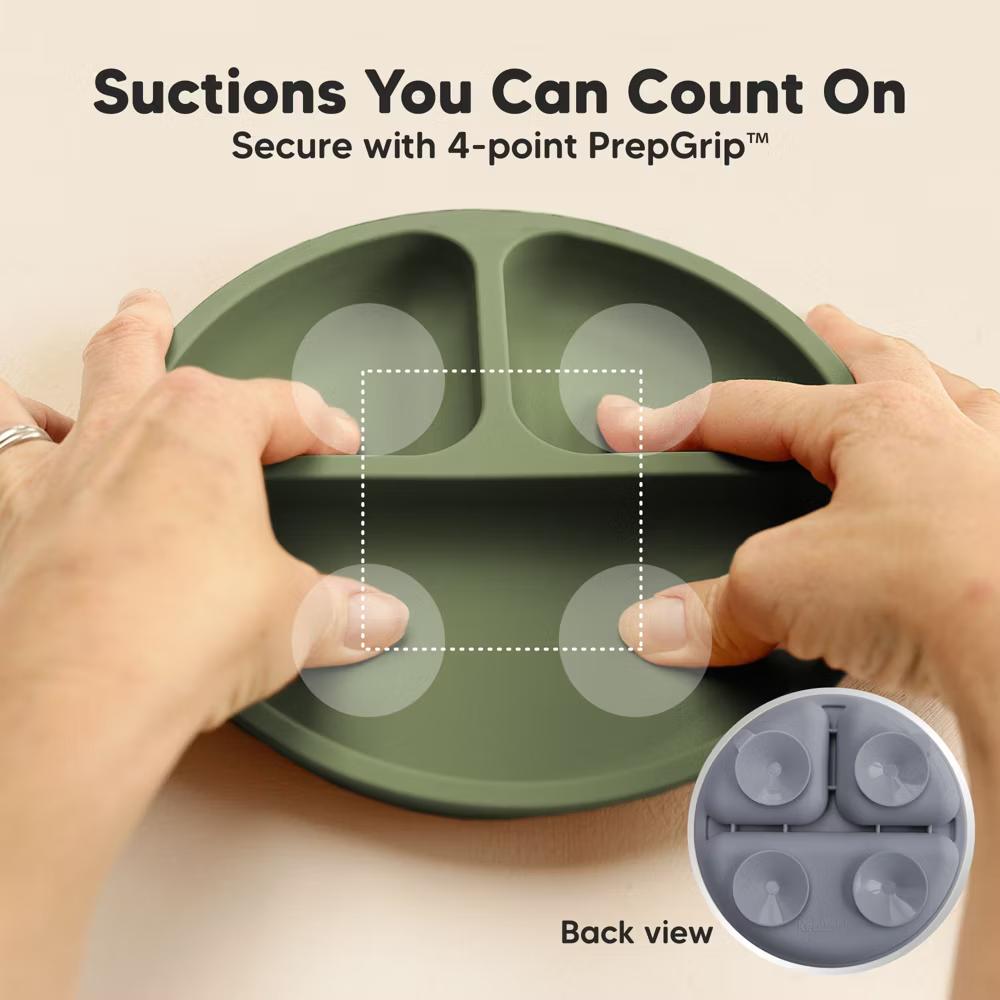 3-Pack Prep Suction Plates for Baby, 100% Silicone Toddler Plates, BPA-Free Divided Baby Plates with Suction - Image 22
