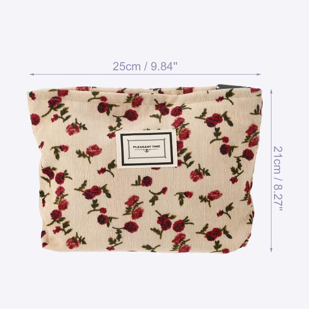 Women's Floral Zipper Flower Makeup Bags and Organizers 1 Pc - Image 3