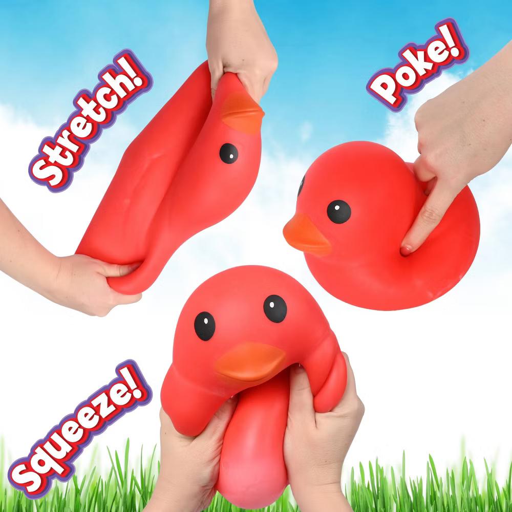Squeeezy Red Duck Fidget Toy - Image 4