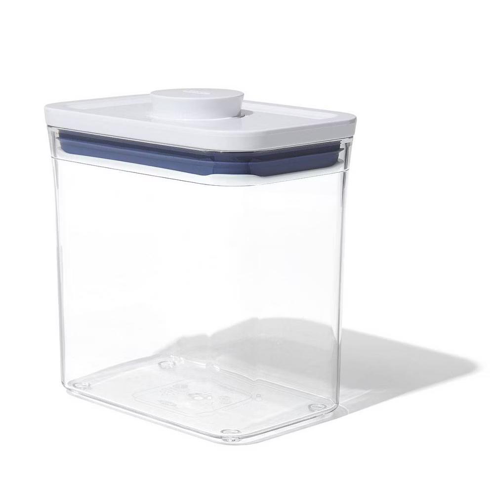 POP 1.7qt Plastic Rectangle Tall Airtight Food Storage Container Clear: Dishwasher-Safe Pantry Organizer - Image 2