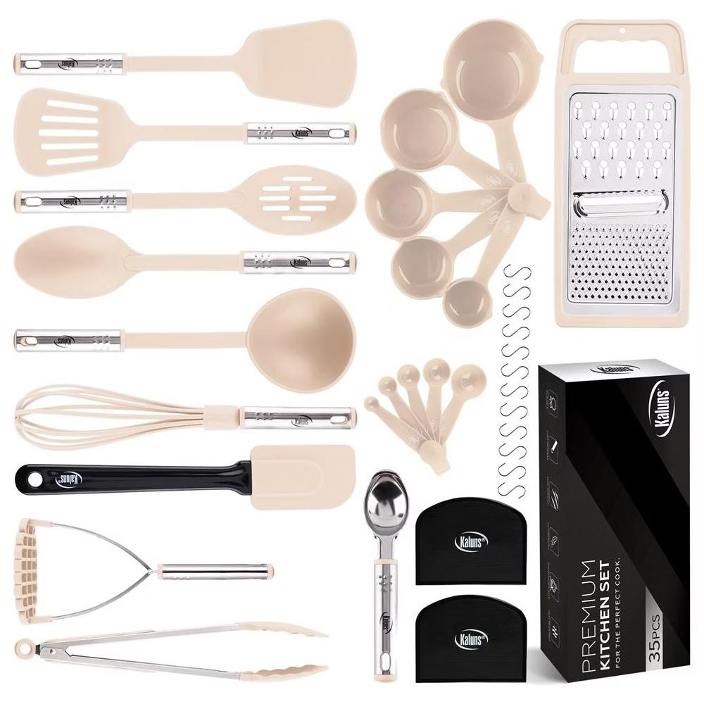 Kitchen Utensils Set, Nylon and Stainless Steel Cooking Utensils, Dishwasher Safe and Heat Resistant Kitchen Tools - Image 22