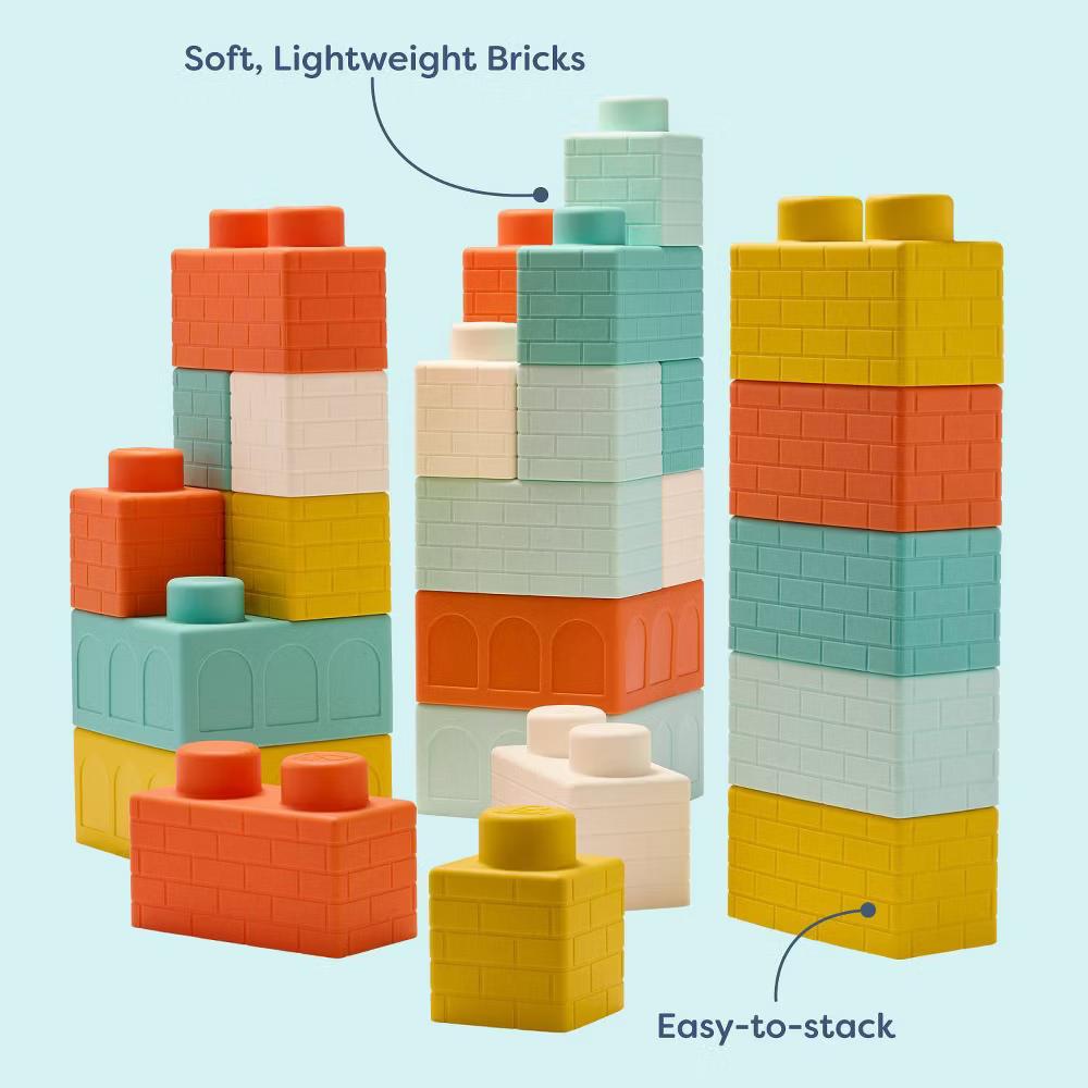 Big City Blocks - 27pc Large Foam Building Blocks with Storage Bag - Image 7