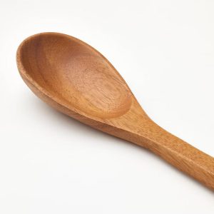 Acacia Wood Solid Spoon Brown - Hand Wash, 12.99" Length, 7.52" Handle, 2.7" Width, Best Material
