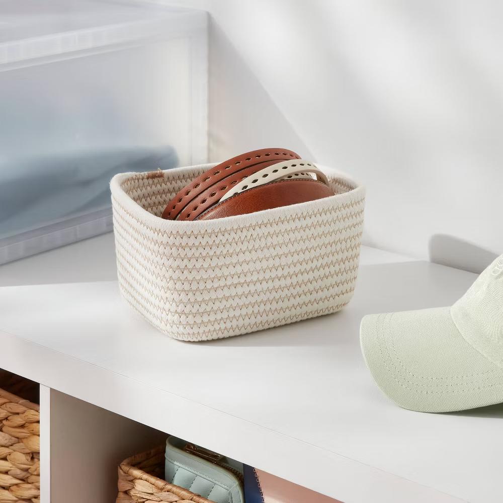 Small Coiled Rope Basket - Image 6