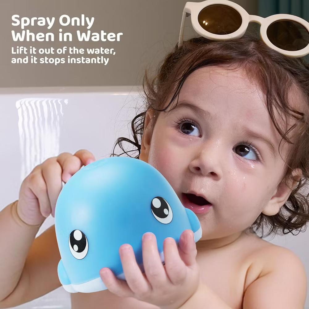 Baby Bath Toy Whale Sprinkler, Light Up Bathtub Water Toys – Water Spraying, Vibrant Colorful Lights, Gift for Babies & Toddlers 6 Months+ - Image 3