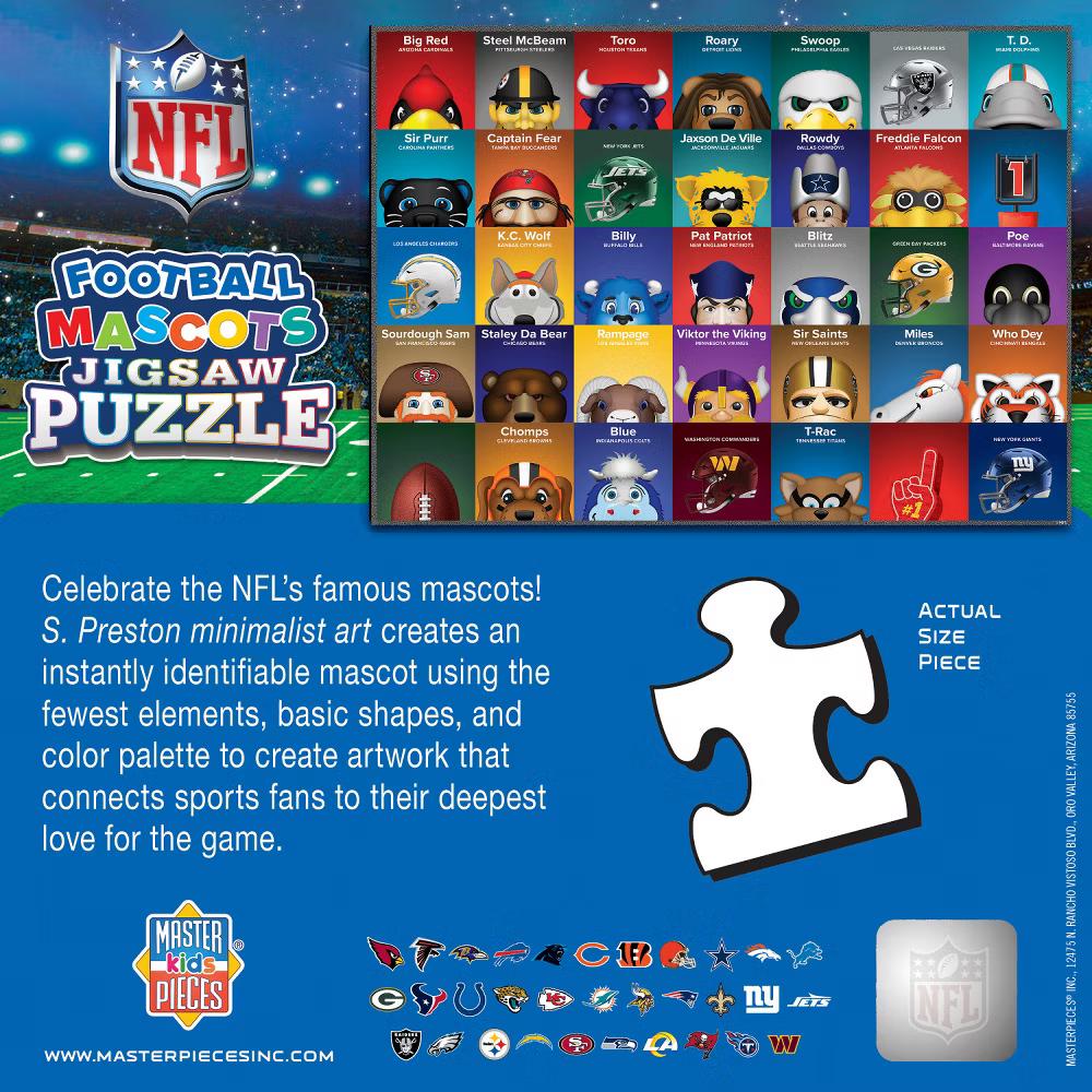 100 Piece Sports Puzzle - NFL Mascots - 14"x19" - Image 3