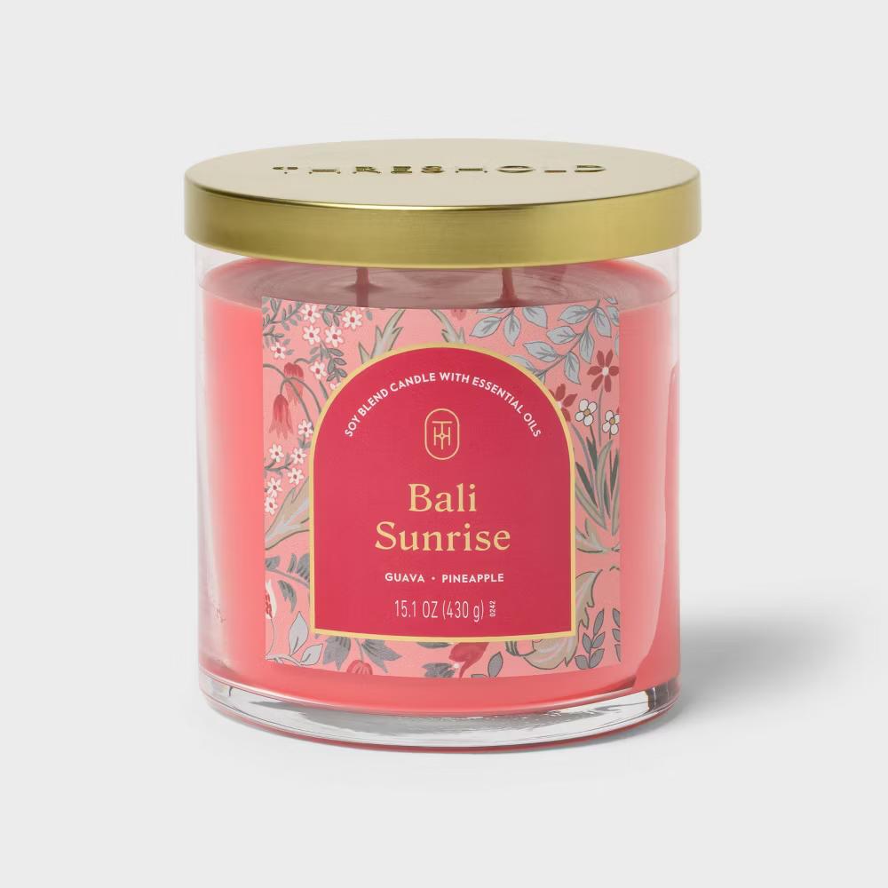 2-Wick Lidded Glass Jar Candle Bali Sunrise