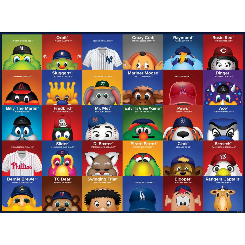 100 Piece Sports Puzzle - MLB Mascots - 14"x19" - Image 2