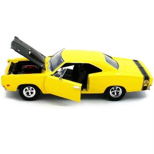 1969 Dodge Coronet Super Bee Yellow 1/24 Diecast Car Model