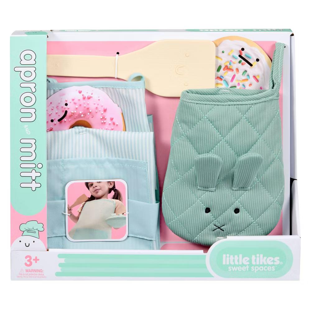 Sweet Spaces Apron & Oven Mitt Set, Play Kitchen Cookware - Image 2