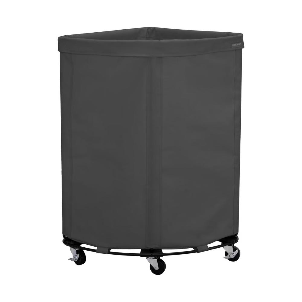 Seville Classics Heavy-Duty Rolling Corner Laundry Room Hamper