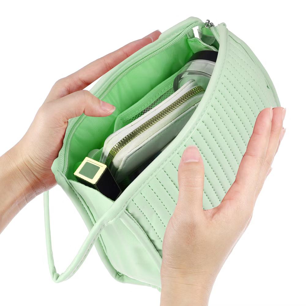 PU Leather Makeup Bag Large Makeup Bag Make Up Brush Organizer Bag Toiletry Bag for Women 1 Pcs - Image 25