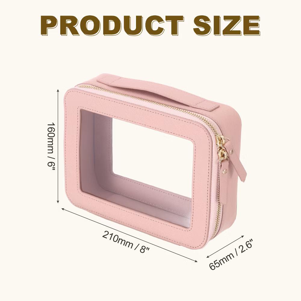 Waterproof Clear Travel Toiletry Organizing Makeup Bag 5" x 5" - Image 33