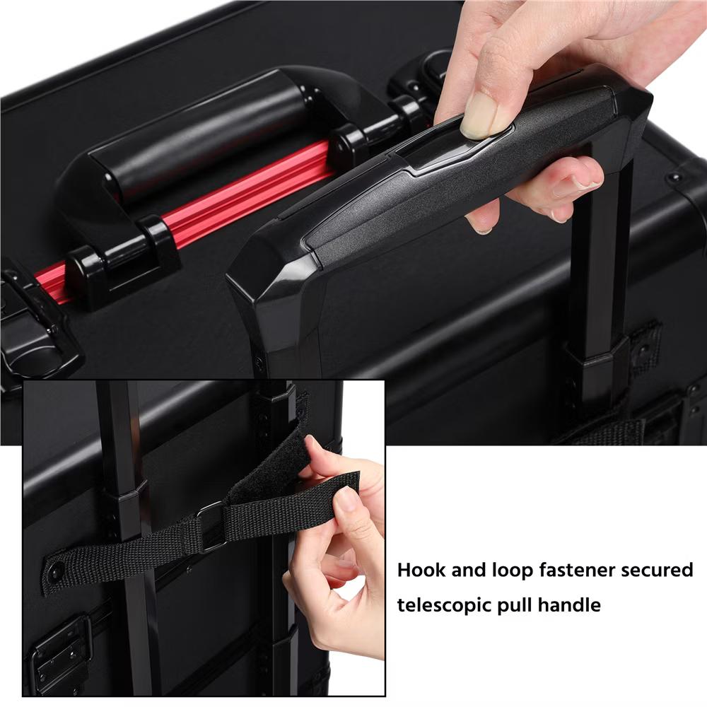 Yaheetech 4 in 1 Professional Makeup Train Case Aluminum Cosmetic Case - Image 6