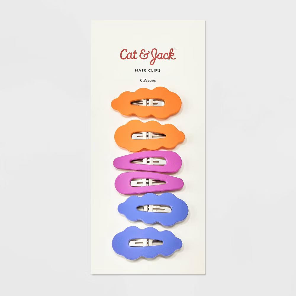 Large Soft Touch Snap Clips - 6pk - Securing Hair, All Hair Types, Snap Closure