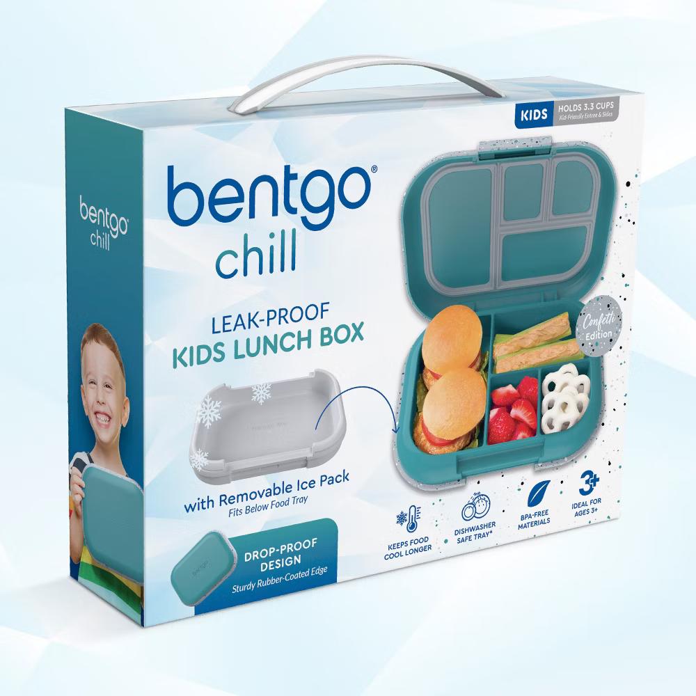 Kids' Chill Lunch Box, Bento-Style Solution, 4 Compartments & Removable Ice Pack - Image 76