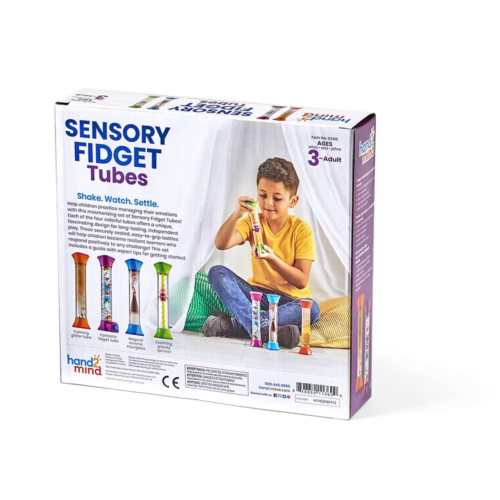 hand2mind Sensory Fidget Tubes, Mesmerizing Liquid Motion Sensory Bottles, Fidget Toys, Ages 3+ - Image 5
