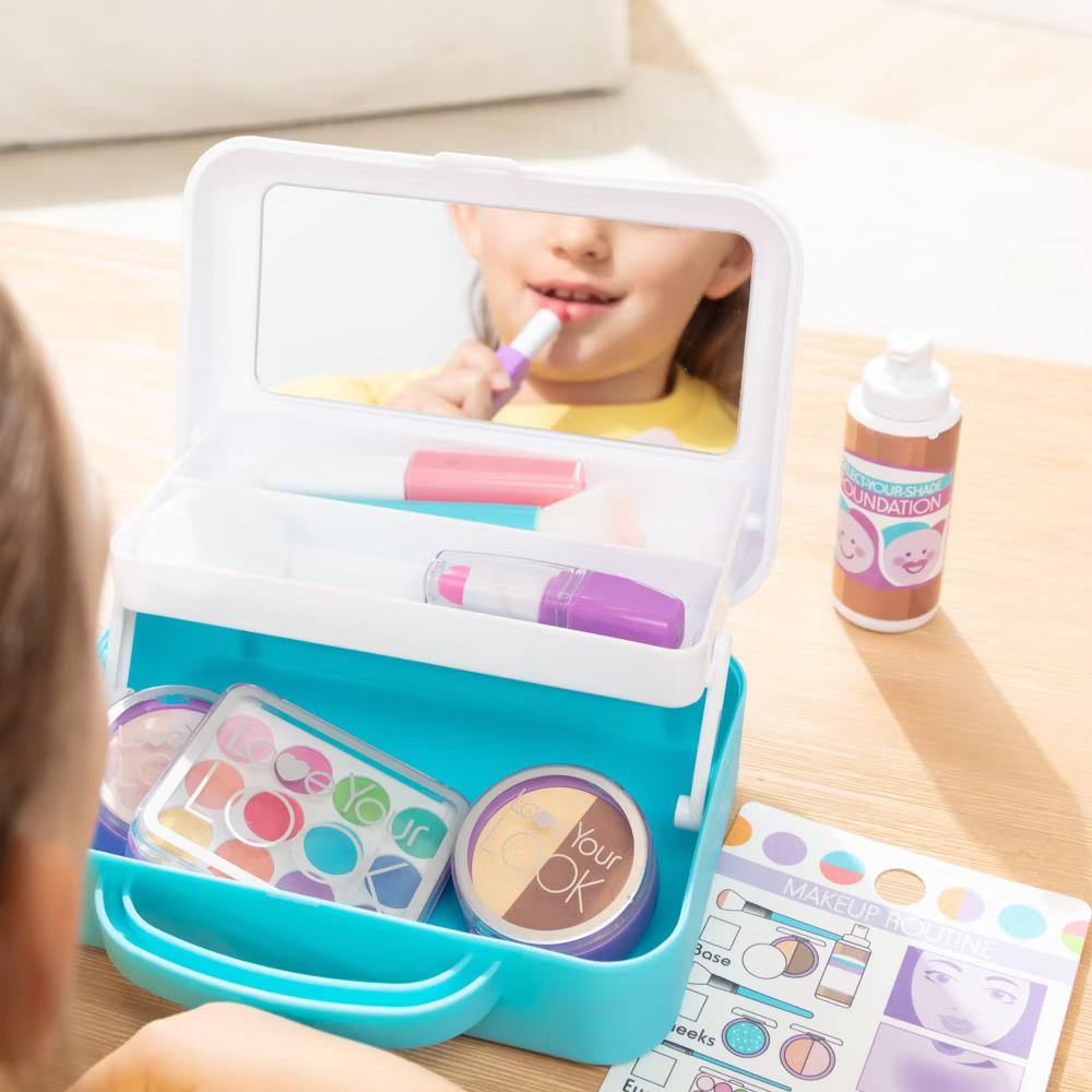 Love Your Look Pretend Makeup Kit Play Set – 16 Pieces for Mess-Free Pretend Play (DOES NOT CONTAIN REAL COSMETICS) - Image 9