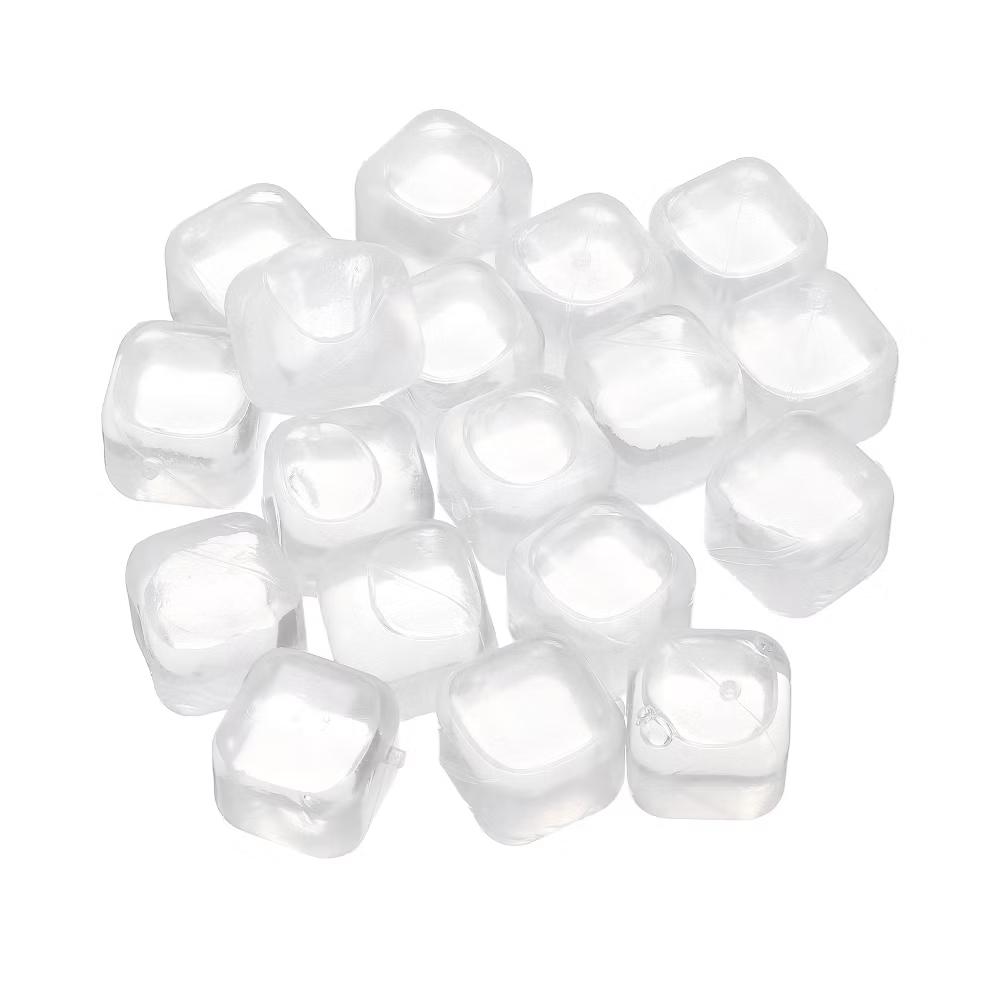 Plastic Durable Lightweight Compact Ice Cube Tray 2.54 x 2.54cm / 1 x 1 inch White Glossy 24 Pcs - Image 6