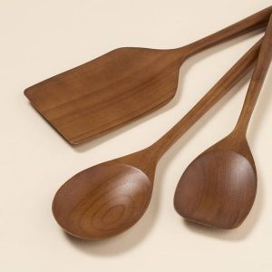 3pc Wooden Utensils - with Magnolia