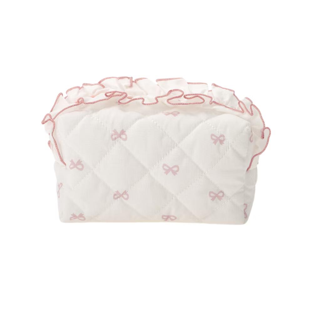Lace Bow Ruffles Makeup Bag 1 Pc - Image 11