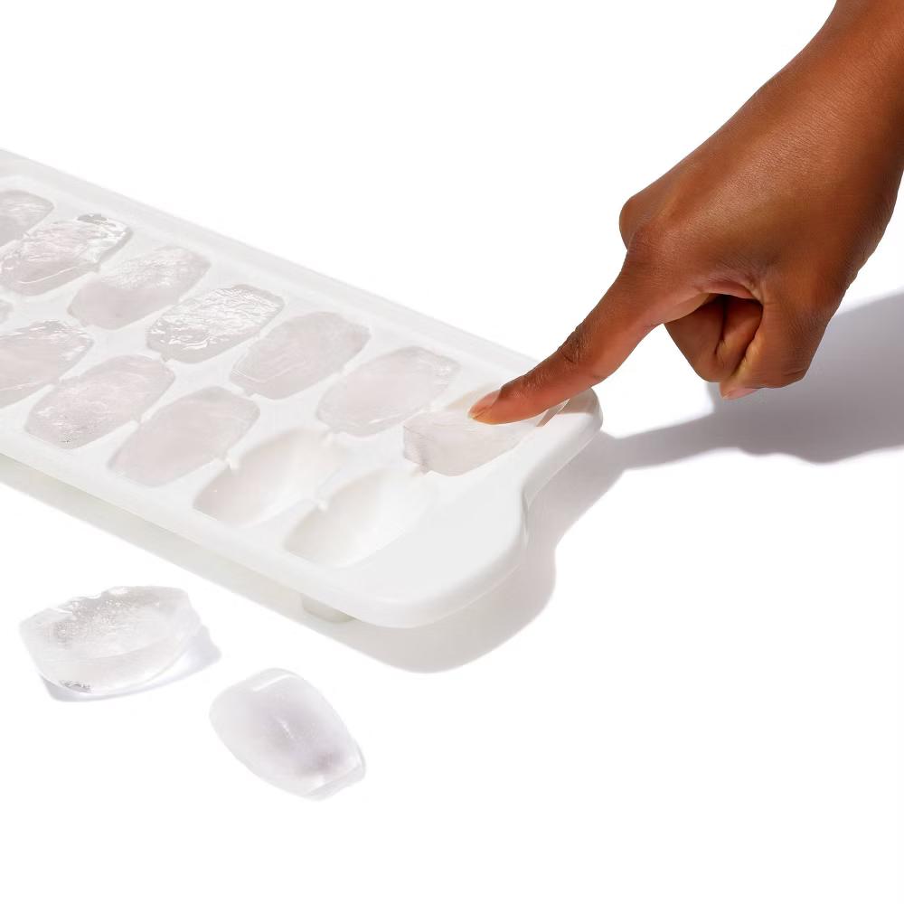 2pk Ice Cube Tray Light Blue: Plastic, 14 Cavities, Dishwasher-Safe, Ice Tray with Lid - Image 4