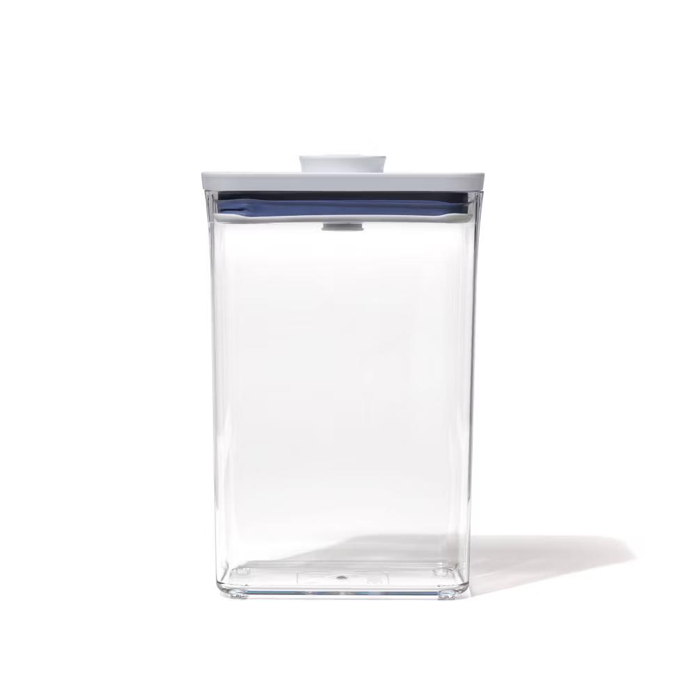 POP 2.7qt Plastic Rectangle Airtight Food Storage Container White - Image 2