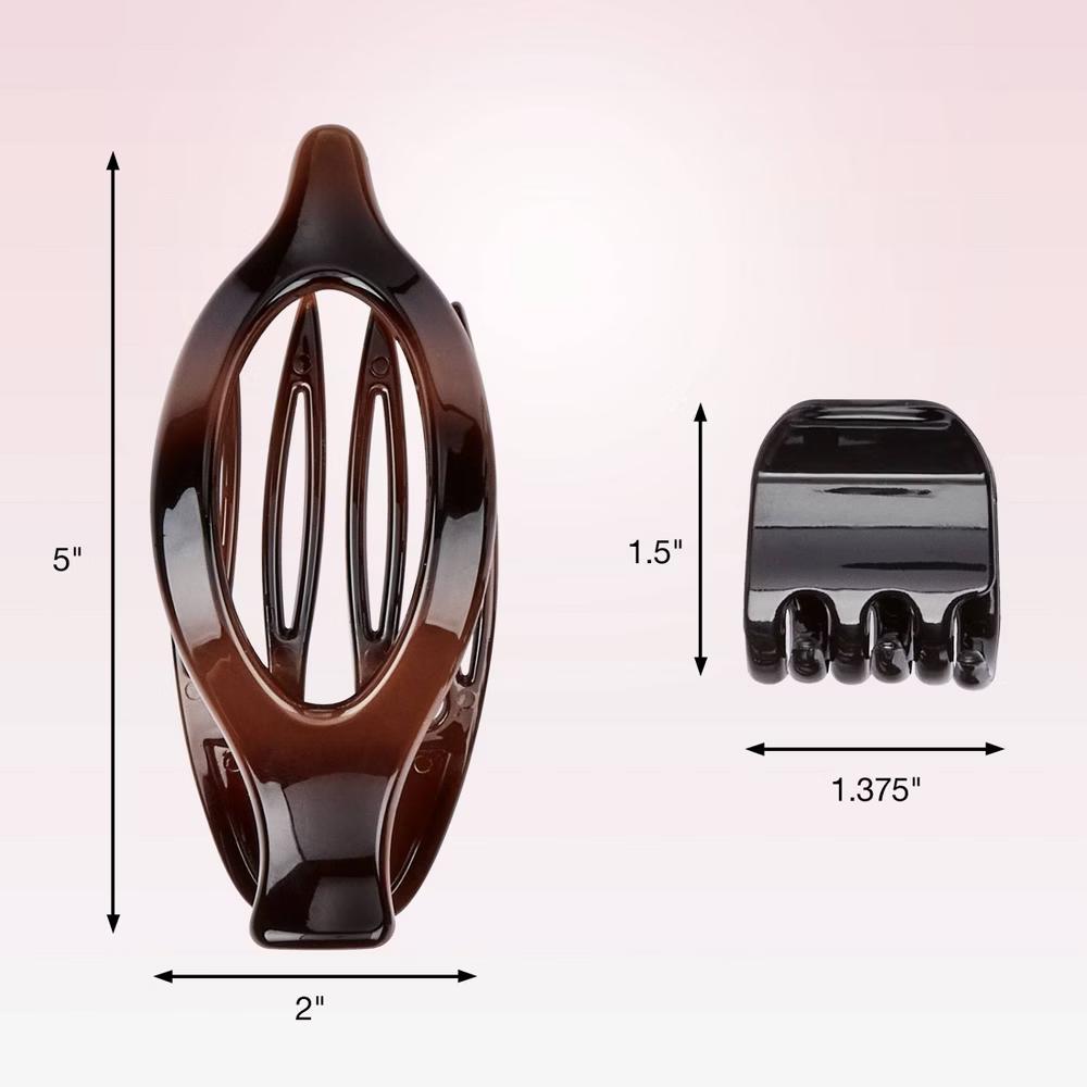 The Unbreakable Collection Flat & Chunky Claw Clips - All Hair - 3pcs: Hair Styling, Nylon - Image 4