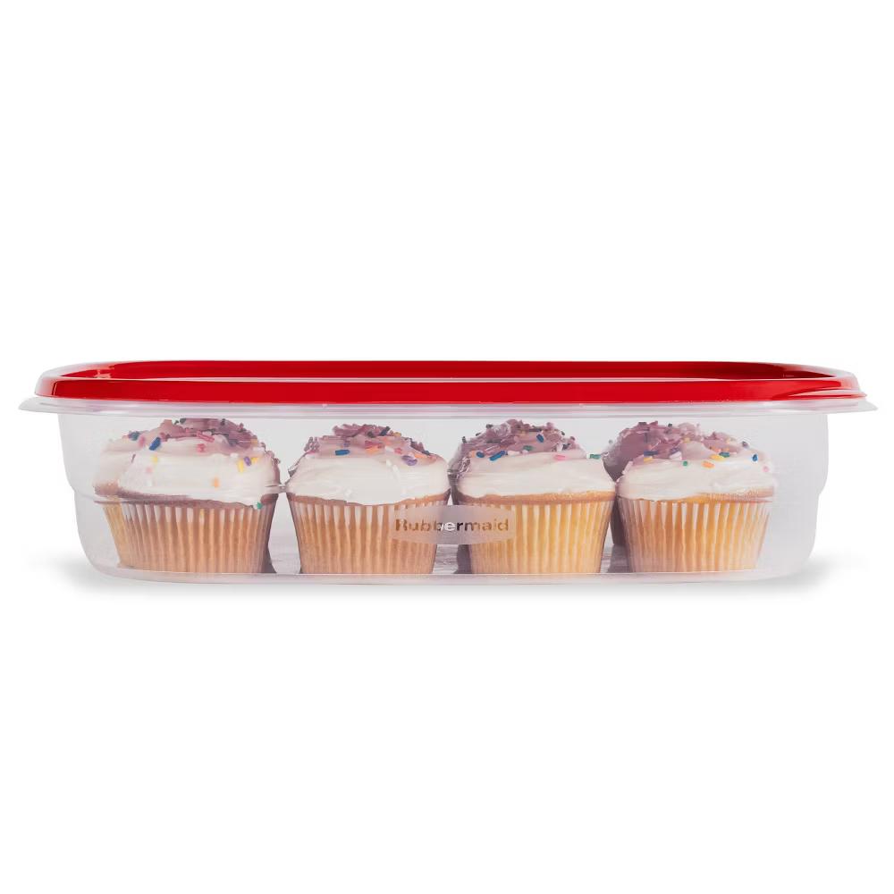 TakeAlong 2pk 1.1gal Plastic Rectangle Food Storage Containers - Ruby Red: Microwave & Freezer Safe - Image 5