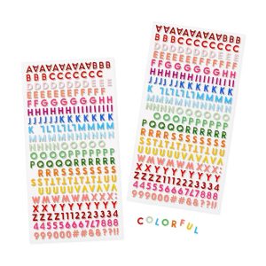 494ct Mini Alphabet Foam Stickers - Small Letter & Number Scrapbook Stickers, 2 Sheets