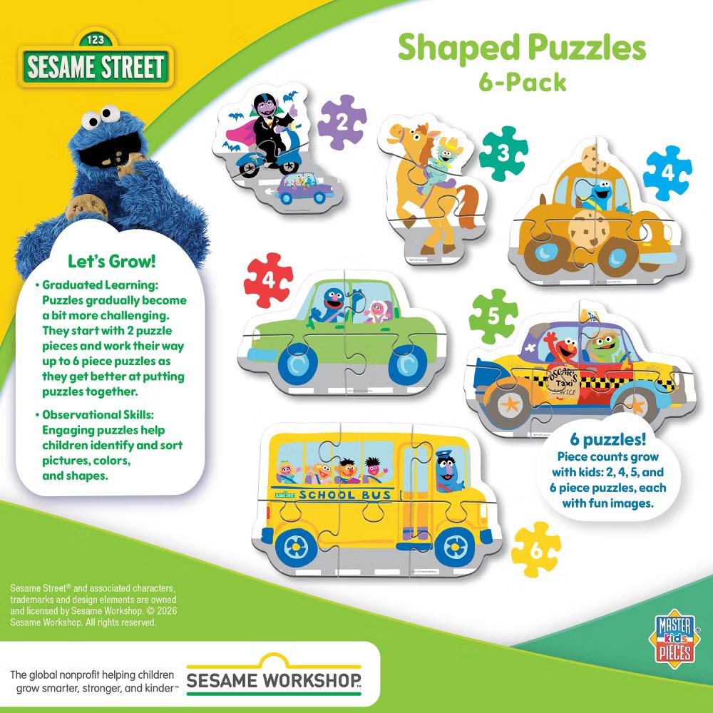 Vehicles 6-Pack Mini Shaped Puzzles for Kids - Image 5