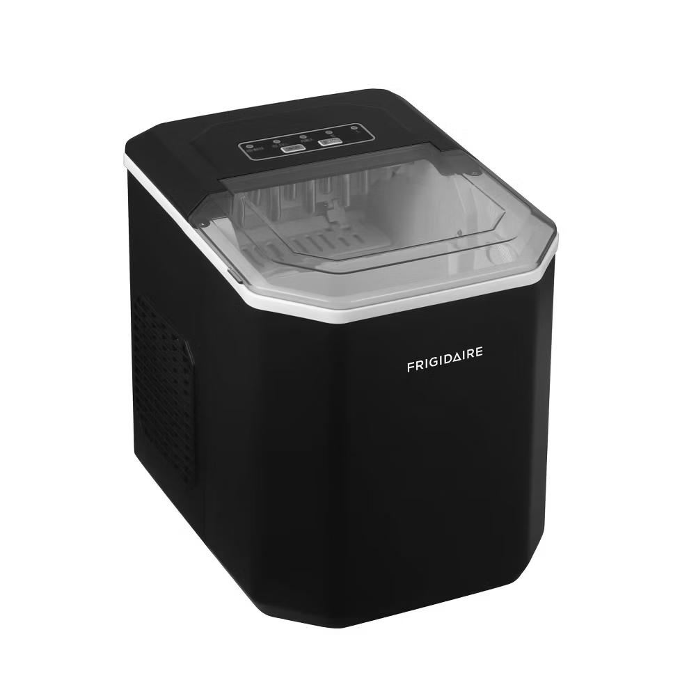 Frigidaire 26lb Compact Countertop Ice Maker Black: Portable Countertop Ice Machine, Bullet Ice, 26lb Daily Production