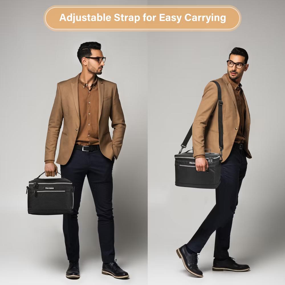 Small Insulated Lunch Bag for Men Women Kid, 7.8L Leakproof Thermal Reusable Lunch Cooler Tote Bag, Adult Insulated Lunch Box - Image 7