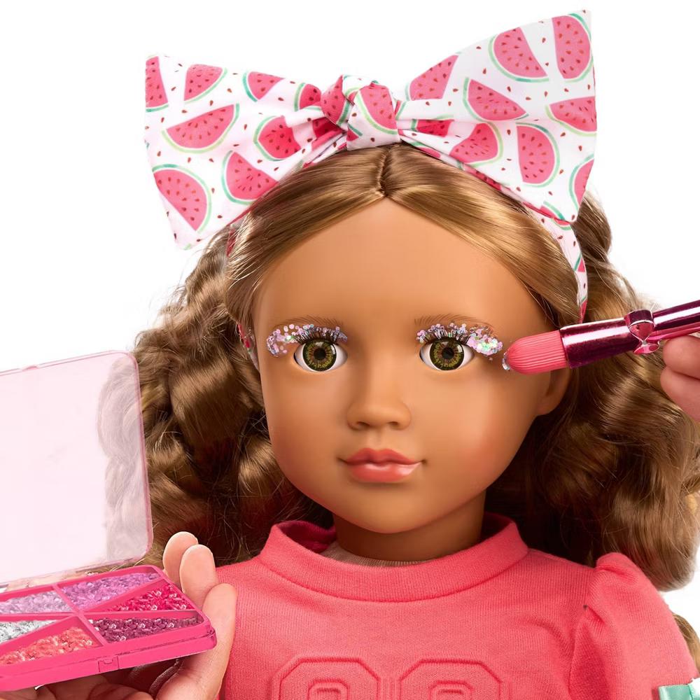 Bella 18" Doll and Real Slime with Spa-Themed Accessories - Dark-Blonde Hair/Hazel Eyes
