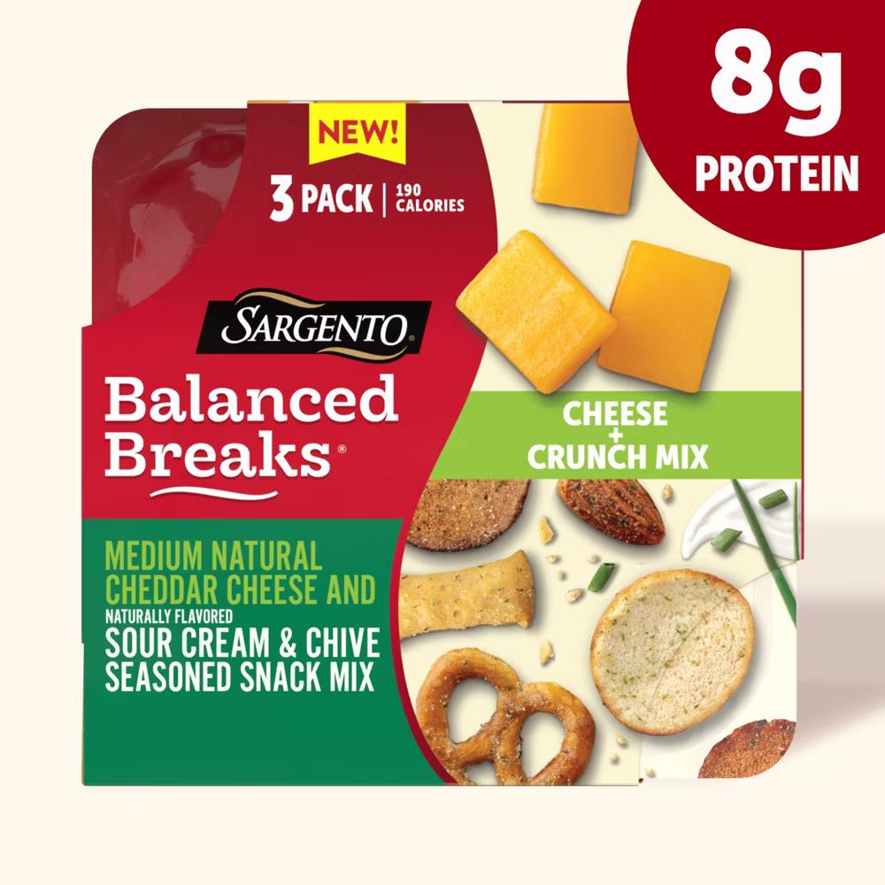 Sargento Balanced Breaks Crunch Mix, Medium Cheddar Cheese, Sour Cream & Chive Snack Mix - 4.5oz/3ct - Image 4