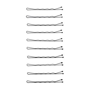 Black Hair Bobby - 100ct: For All Hair Types, Iron Material, Hair Clip Included
