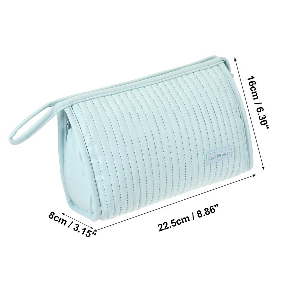 PU Leather Makeup Bag Large Makeup Bag Make Up Brush Organizer Bag Toiletry Bag for Women 1 Pcs - Image 17