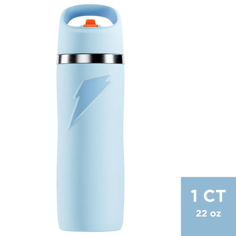 Gatorade 22oz Stainless Steel Water Bottle with Straw - Image 7
