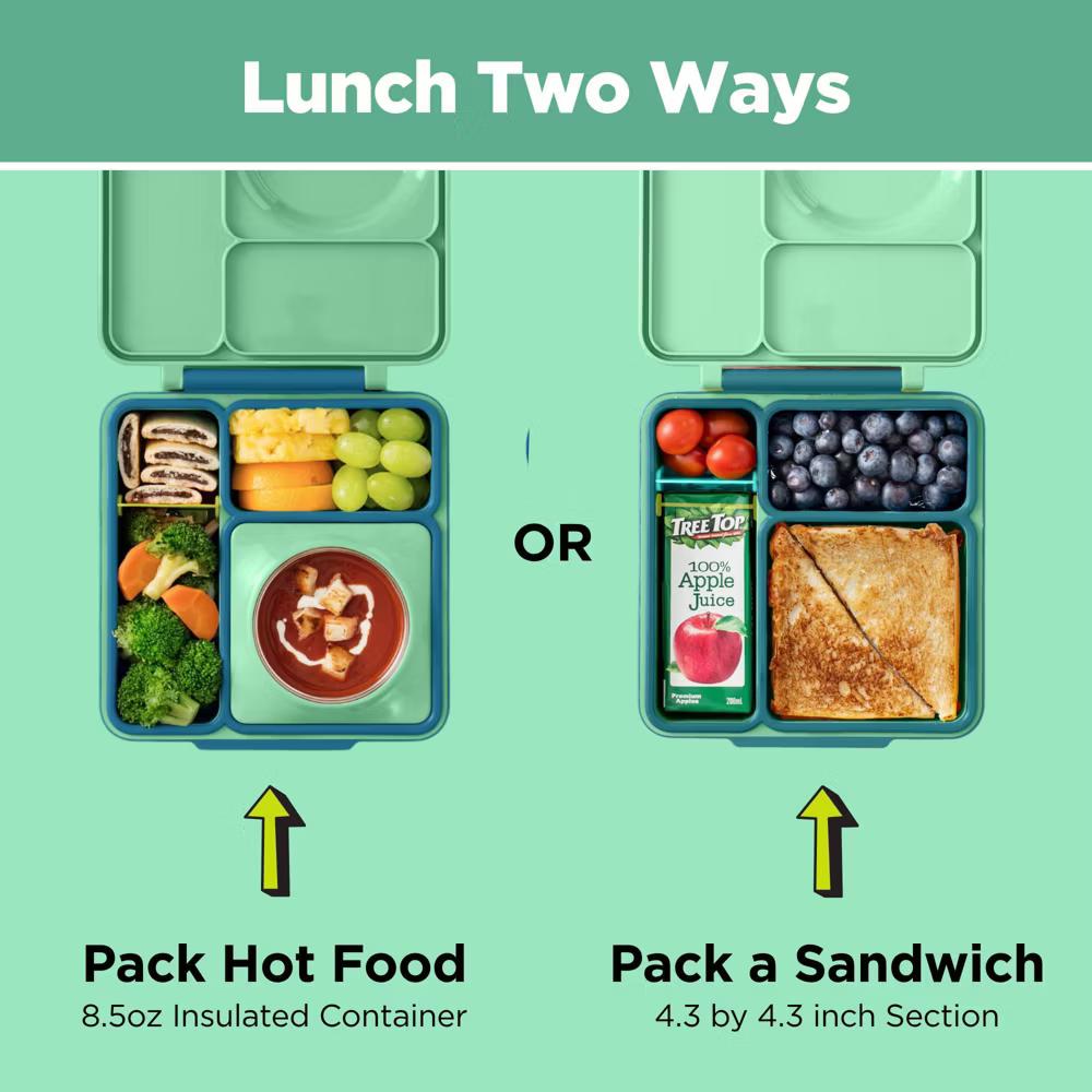 OMIEBox Insulated Bento Lunch Box with Leakproof Thermos Food Jar 3 Compartments - Image 48