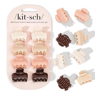 Recycled Plastic Mini Puffy Claw Clips - 8pc - Rosewood: Hair Styling, For All Hair Types - Image 2